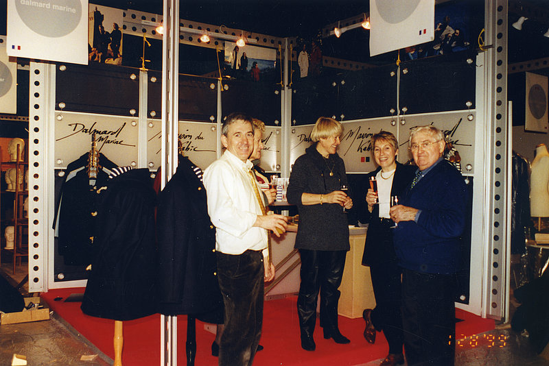 Thierry et Soizic Dalmard, sur un salon de prêt-à-porter à Paris