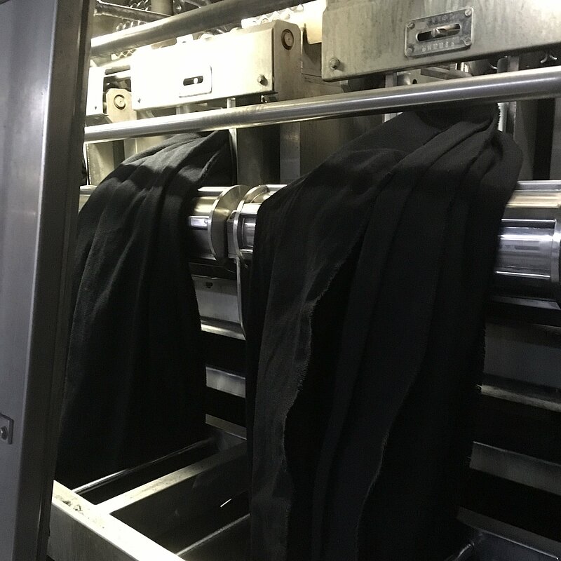 Washing and fulling woollen cloth
