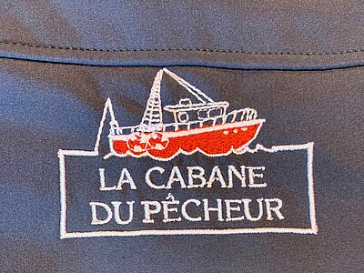 Personnalisation textile de l'atelier Dalmard Marine pour La Cabane Du Pêcheur